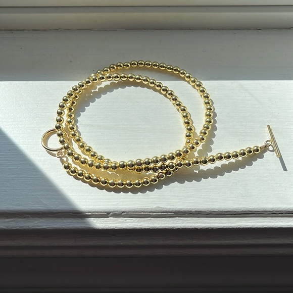 14k gold plated beaded necklace - Picture 4 of 4
